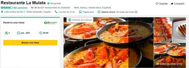 La brillante contestación del responsable de La Mulata Santander en TripAdvisor